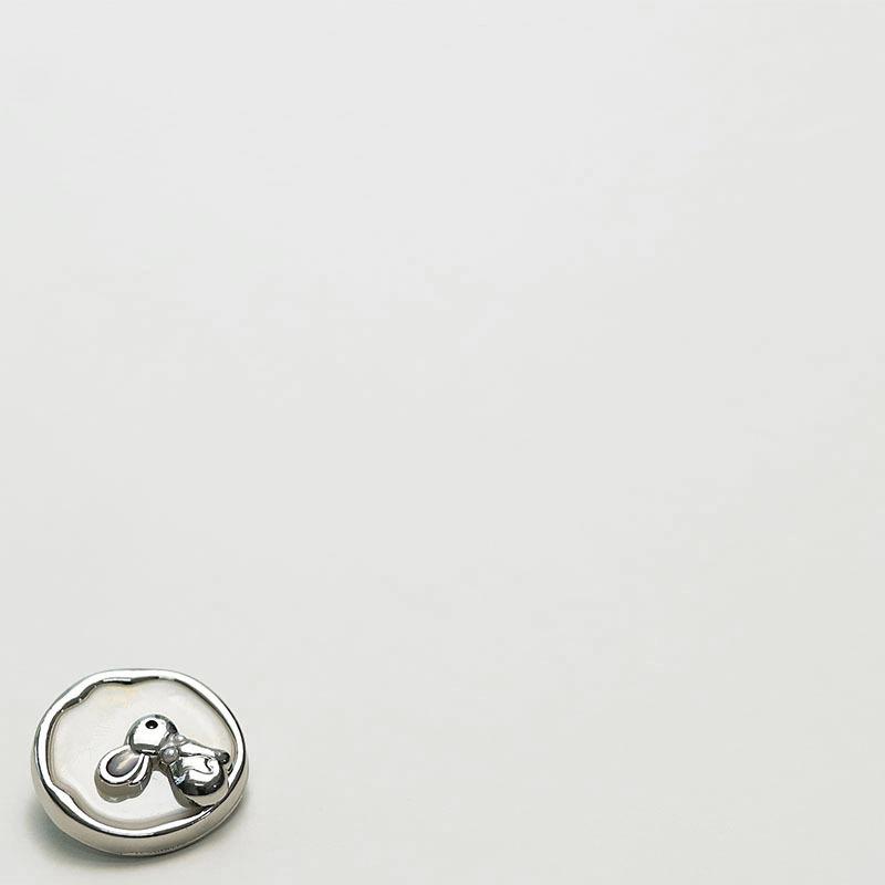 

5 шт. Xiaoxiang Cute Wind Rabbit металлические имитация ракушек пуговицы блейзер меховое пальто свитер декоративные пуговицы 2 #[Bunny Silver] 18mm