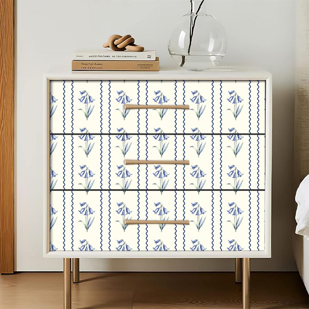 Lily of the Valley Wallpaper Peel and Stick Removable Waterproof Self Adhesive Floral Wall Paper for Bedroom Bathroom