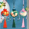 1 PCS Portable Chinese Style Sachet Creative Flower Pattern Car Ornaments Simple Antique Embroidery Bag