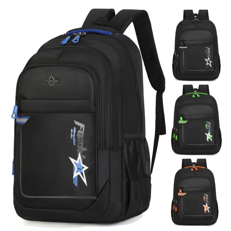 Unisex Casual Travel Backpack With Stripe Pattern For School And Commute