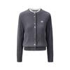 GIOVANNI VALENTINO Women's Short Wool Blend Round Neck Cardigan