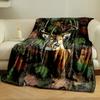 Deer Camo Blanket bedroom Blanket for Livingroom Couch lunch break Soft throw for Friend's festival Gift