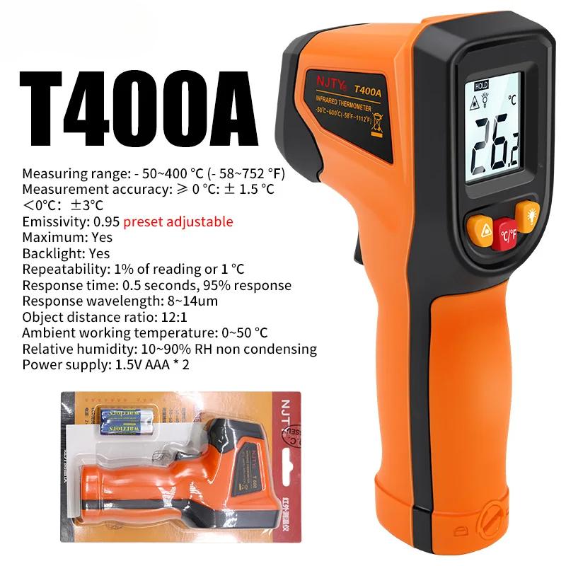 Non-contact Digital Infrared Thermometer Laser Temperature Meter Pyrometer Imager Hygrometer Termometro Infrarojo Light Alarm