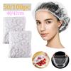 50/100Pcs 40/42cm Disposable Children Shower Cap for Hair Elastic Mesh Shape Plate Plastic Wrap Cover Food Grade Food Cover
