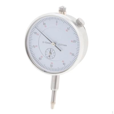 0-10mm Range Dial Indicator Alloy Professional White Instrument Vertical Center Scale