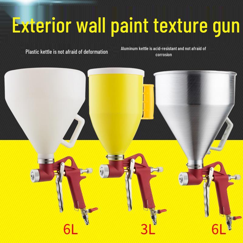 

High-Capacity Electric Stone Paint & Cement Spray Gun Paint King 3000ml (Small Yellow Container)