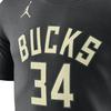 Jordan NBA Milwaukee Bucks Giannis Antetokounpo T-shirt Black/Sail Men Streetwear DV5783-015