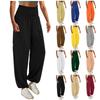 Damen Casual Hose, Farbe Hohe Taille Falten Leggings Casual Hose