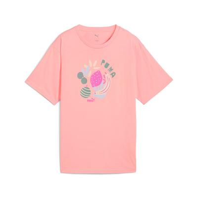 Grafisch Lässig Fruchtig Mode Lässig Vielseitig Kurzarm T-Shirt Damen Oberteile Rosa 687711-18