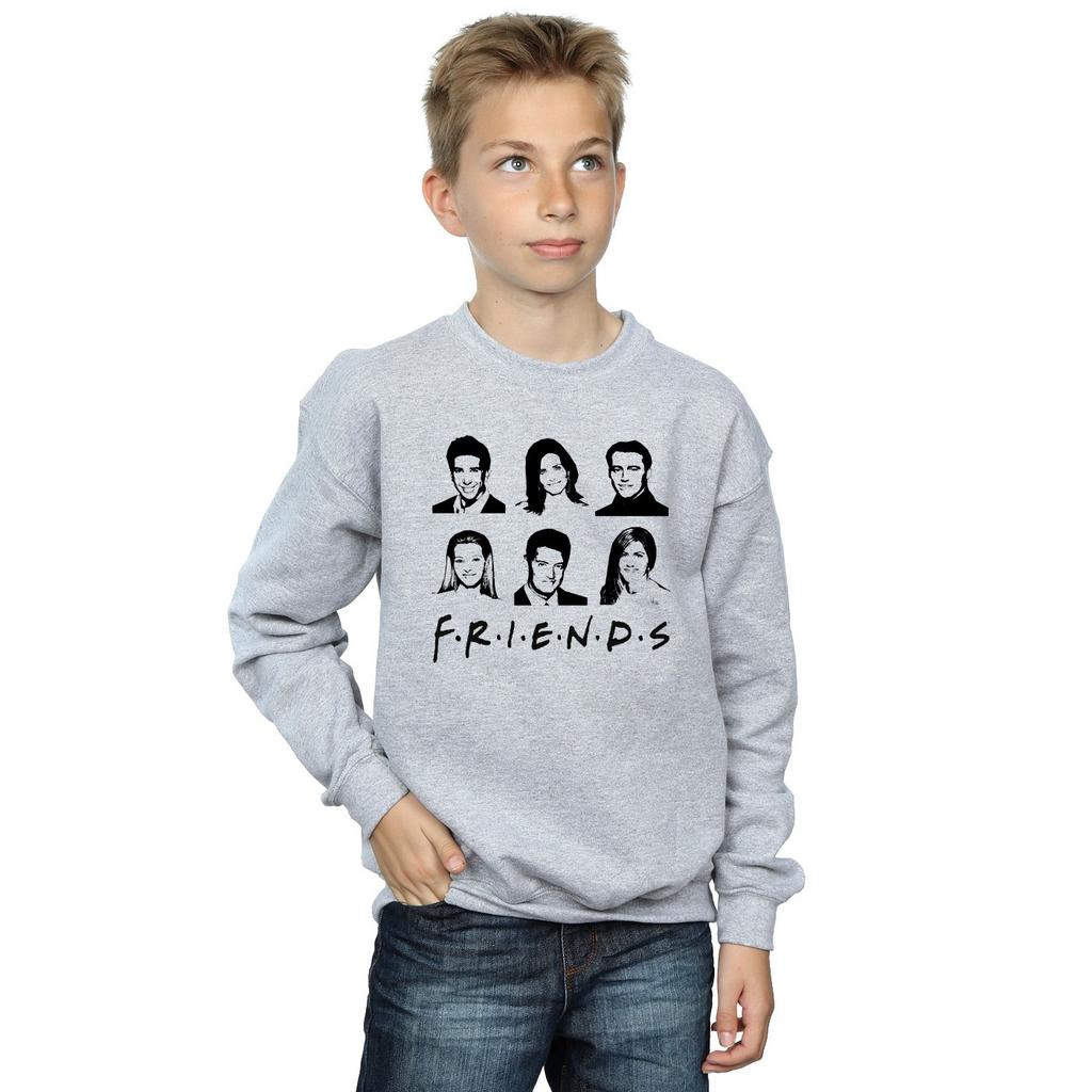 Friends Jungen Gesichter Logo Sweatshirt