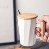Nordic Style Simple Solid Color Mug Wooden Handle Ceramic Water Cup Coffee Cup Milk Cup Breakfast Cup