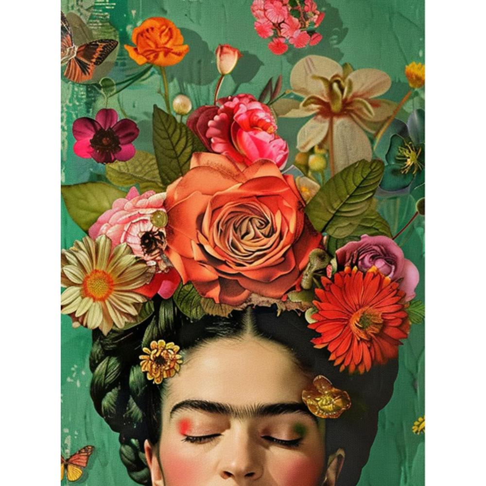 2026 New Diamond Painting Girl Flower Cross Stitch Kit Full Diamond Mosaic Women Art Embroidery Pictures for Home Decoration