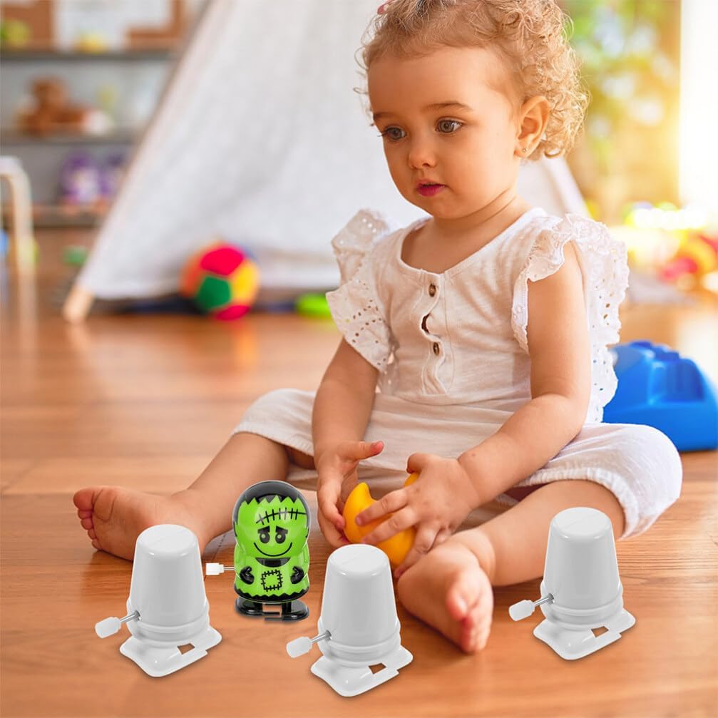 Toyvian 8 Pcs Clockwork Legged Robot DIY Movement Toy Wind up Movement Clockwork Walking Animal Toy Mechanism for Kids Crafts