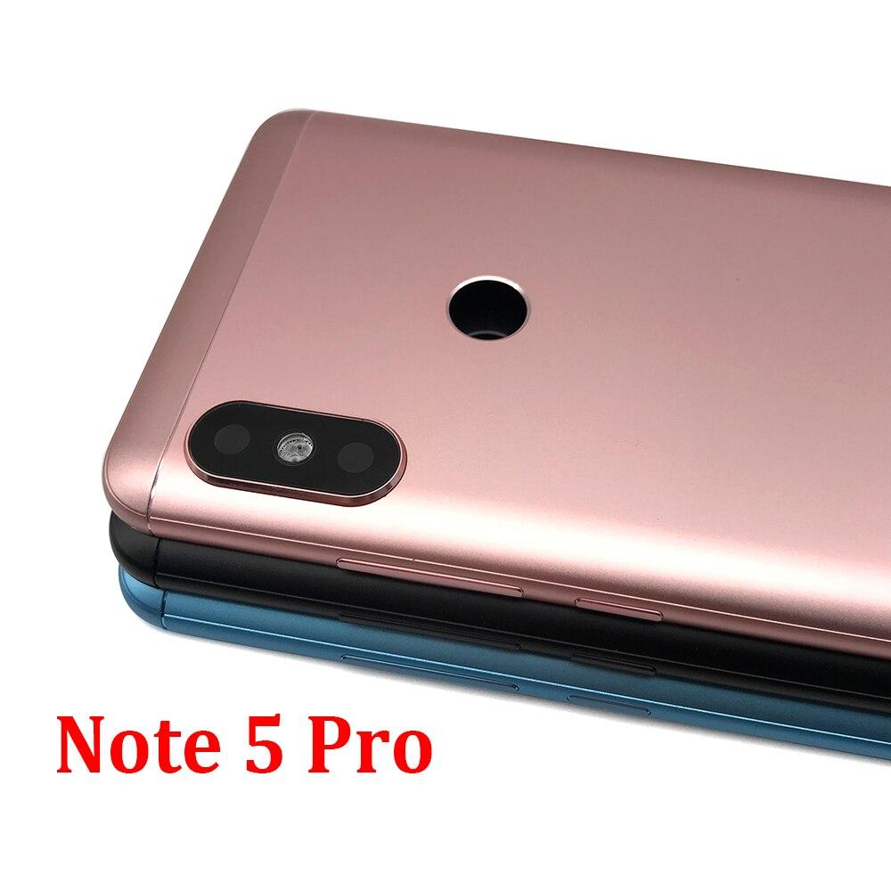 Original Back Cover For Xiaomi Redmi Note 4X Note 5 Note 6 Pro Back Door Rear Housing Cover With Volume Side Button Key