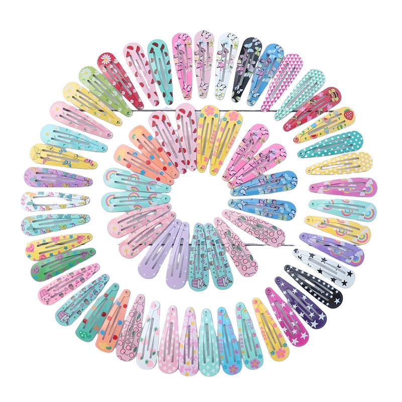Kids No-Pull Printed Hair Clip for Girls - Bangs & Baby Hair Accessories