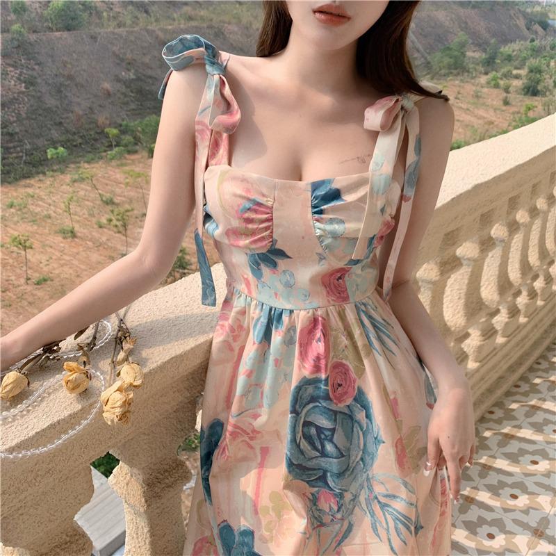 Floral Suspender Dress - Sweet & Sexy Summer French Style