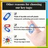 50pcs Key ID Label Colorful Key Holder Plastic with Keyring ID Tags Name Label Card Portable