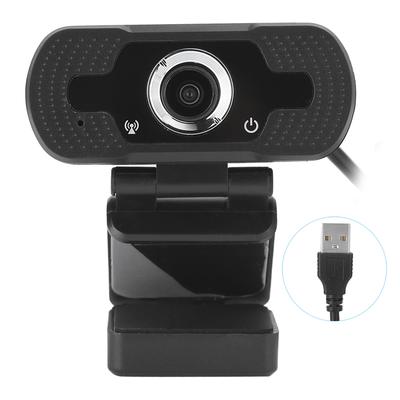 Webcam Computer Camera with Microphone for PC Laptop Desktop Video Call W8 1080P Black