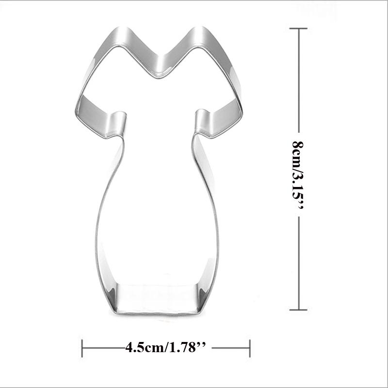 Wedding Dress Metal Cookie Cutters Couple Fondant Cake Decor Princess Cupcake Chocolate Biscuit Mould Patisserie Reposteria