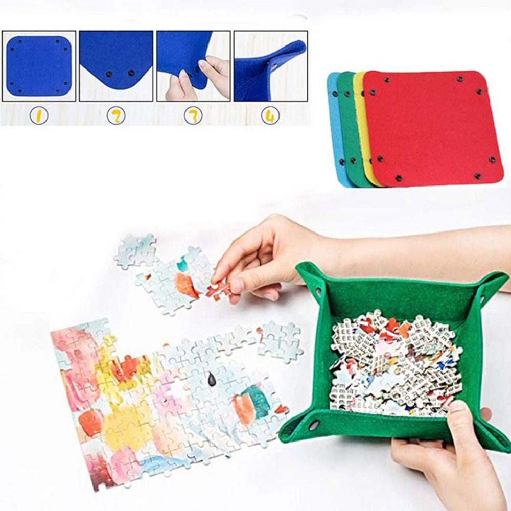 Partition Jigsaw Puzzle Disk 6 Colors Puzzle Sorting Trays Portable Puzzle Tray  Educational Toy