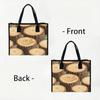 Wood Grain Pattern Tote Bag Fashion Casual Daily Portable Large Capacity Shoulder Bag for Shopping Outing