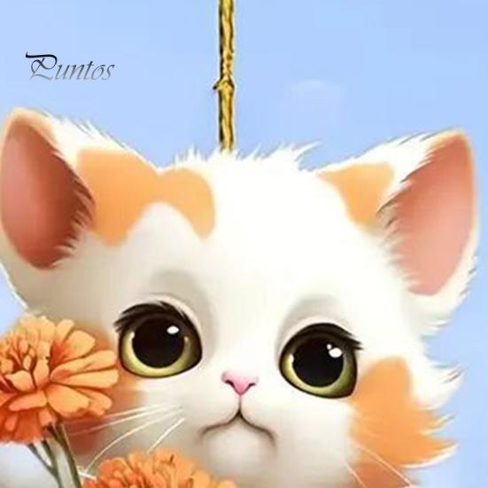 Colgante de gato con forma de flor para espejo retrovisor de coche, adorno de acrílico para árbol de Navidad, decoración para ventana de casa, interior de coche