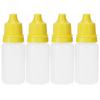 50Pcs 10ml Eye Liquid Bottle Portable Squeezable Empty Eye Drops Container with Plugs LidYellow