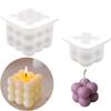 3D Cube Silicone Candle Mold DIY Crystal Epoxy Mould Small Round Ball Soap Molds Candle Making Tool Handcraft Decor Supplies