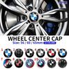 BAAK1 4PCS 56MM 60MM 65MM Car Hub Cap Sticker Wheel Center Cover Decal Decoration Auto Modification Accessorie For BMW M Emblem Badge