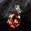 Orange Sapphire 925 Sterling Silver Pendant Certified 13 Ct Natural Gemstone