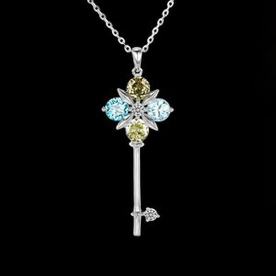 S925 Sterling Silver Light Luxury Key Necklace - Spring/Summer Clavicle Chain