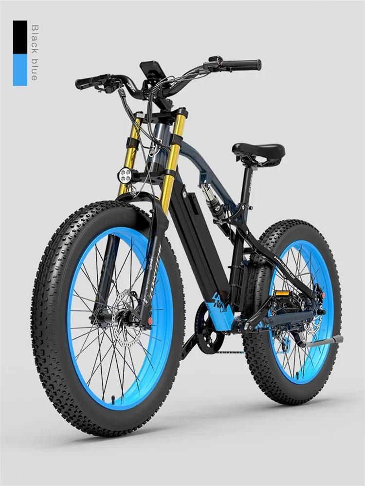 LANKELEISI RV700 Electric Bicycle 1000W Motor 48V16AH Battery Mountain Snow Electric Bike 26*4.0 Inch Fat Tire Off-Road E Bike