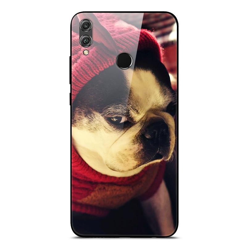 Tempered Glass Case For Huawei Honor 8X Case Phone Cover Bumper on Honor 8X JSN-L21 8 X Honor8X Case Hard Back Cover Cute Fundas