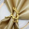 4Pcs Deer Napkin Rings Christmas Napkin Ring Holders Reindeer Napkin Buckle for Holiday Table Decoration
