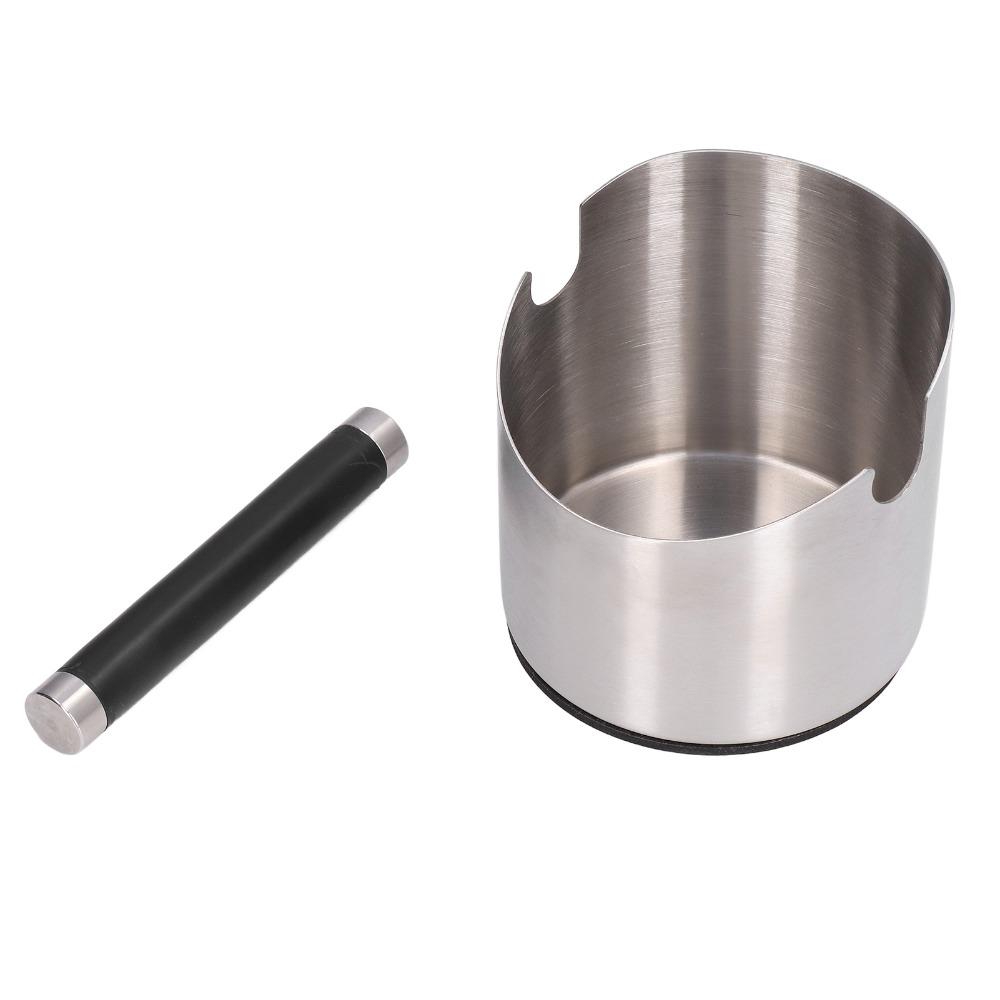 Rubber Base Coffee Grounds Bucket Removable Knock Bar Stainless Steel Knock Box  Espresso Making