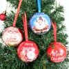Santa Claus Printed Christmas Tree Balls Pendant Round Ball Candy Can Kids