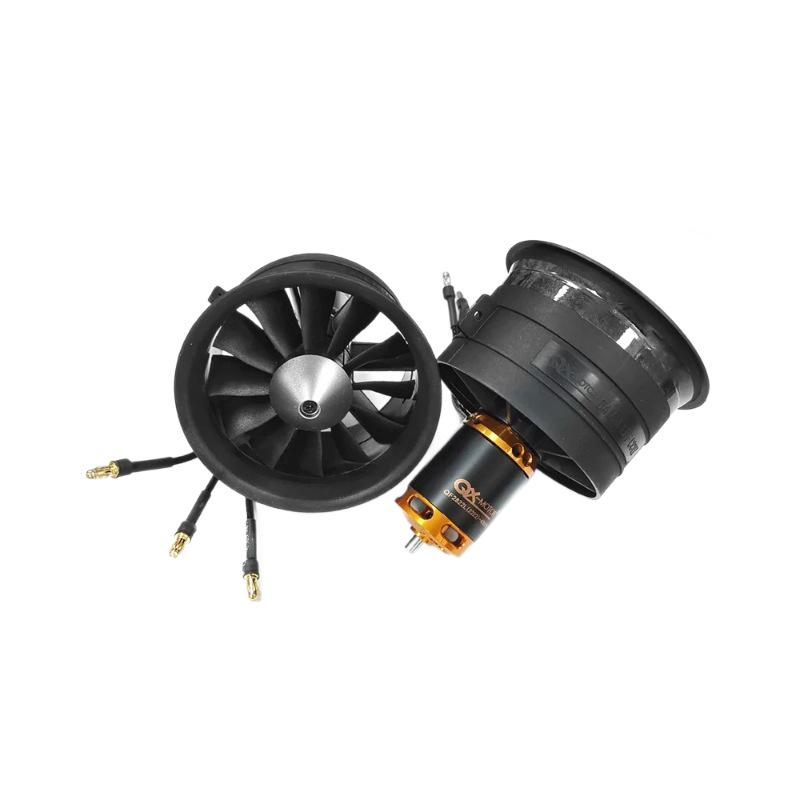 Qun Xi 64MM 12-Blade RC Ducted Fan Reverse Propeller with Brushless Motor for Fixed-Wing Models