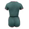 Fashion Women Summer Lady Split 2 Piece Sports Suit Set Casual Cotton Blend Suit