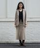 320SHOWROOM H-Line Slit Long Skirt Khaki Beige