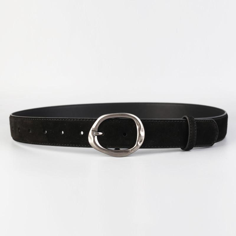 

Genuine Twolayer Leather Belt With Pin Closure And Stylish Design For Daily Use And Commute чёрный