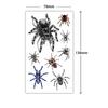 Halloween Spider Temporary Tattoo Stickers Waterproof Fake Scary Tattoo Sticker for Party Festival Body Face Arm Makeup 8pattern