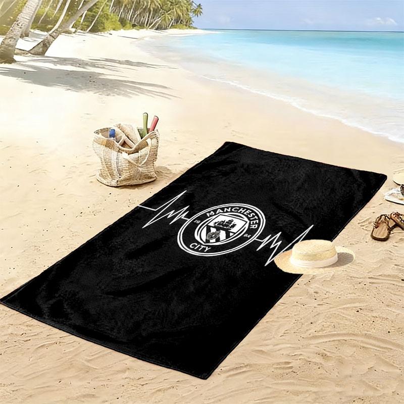 Wild MCFC Victory Print Beach Towel, Large Soft Quick Dry Towel for Beach Camping Swimming
