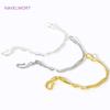 Latão Banhado a Ouro 18K Conector de Meia Pulseira Irregular Tubo Curvo Para Fazer Colar e Joias DIY Acessórios de Conexão
