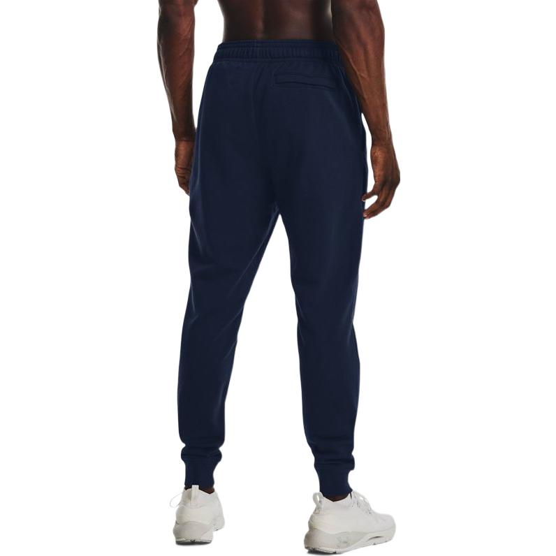 Under Armour Solid Color Letter Print Drawstring Sports Pants Men Bottoms Blue 1373374-408