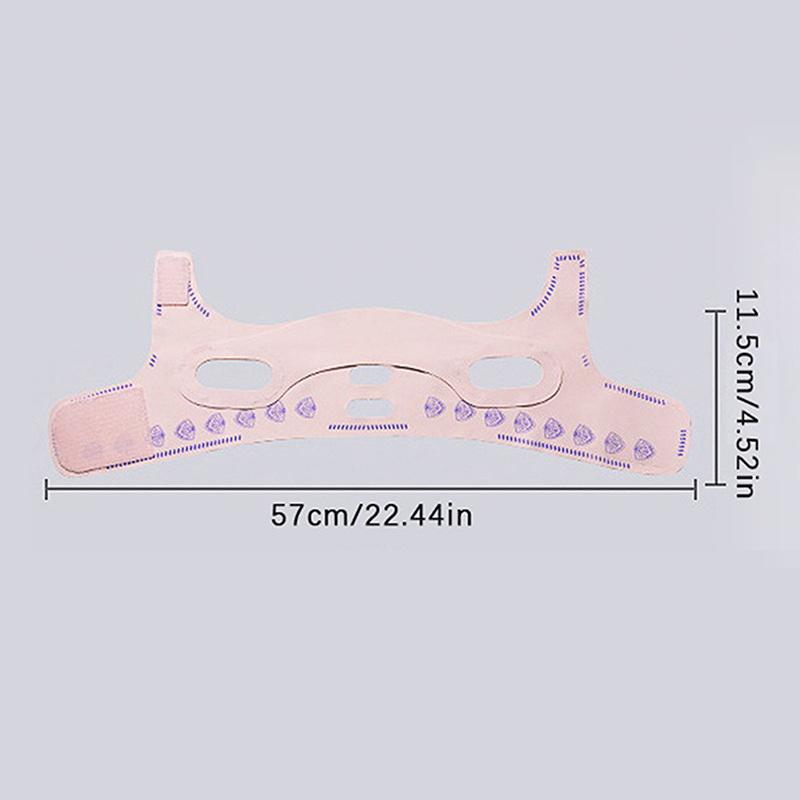 Bandagem de emagrecimento facial de dois andares, cinto de levantamento facial, cinta de emagrecimento facial em linha V, tensor de queixo duplo, ferramenta de máscara facial de tira fina