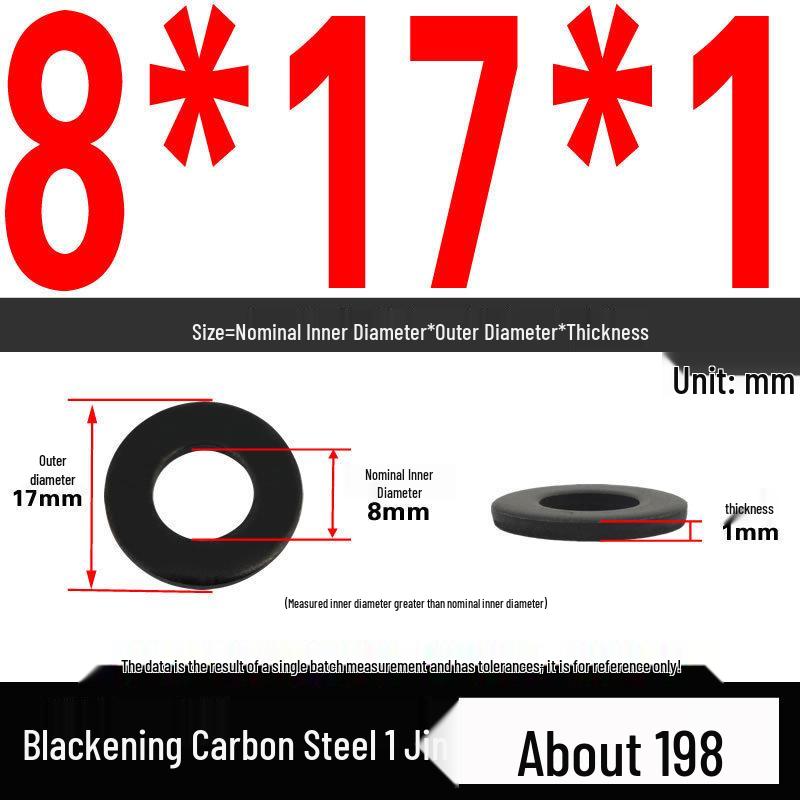 Blackened Thickened Oversized Metal Washer