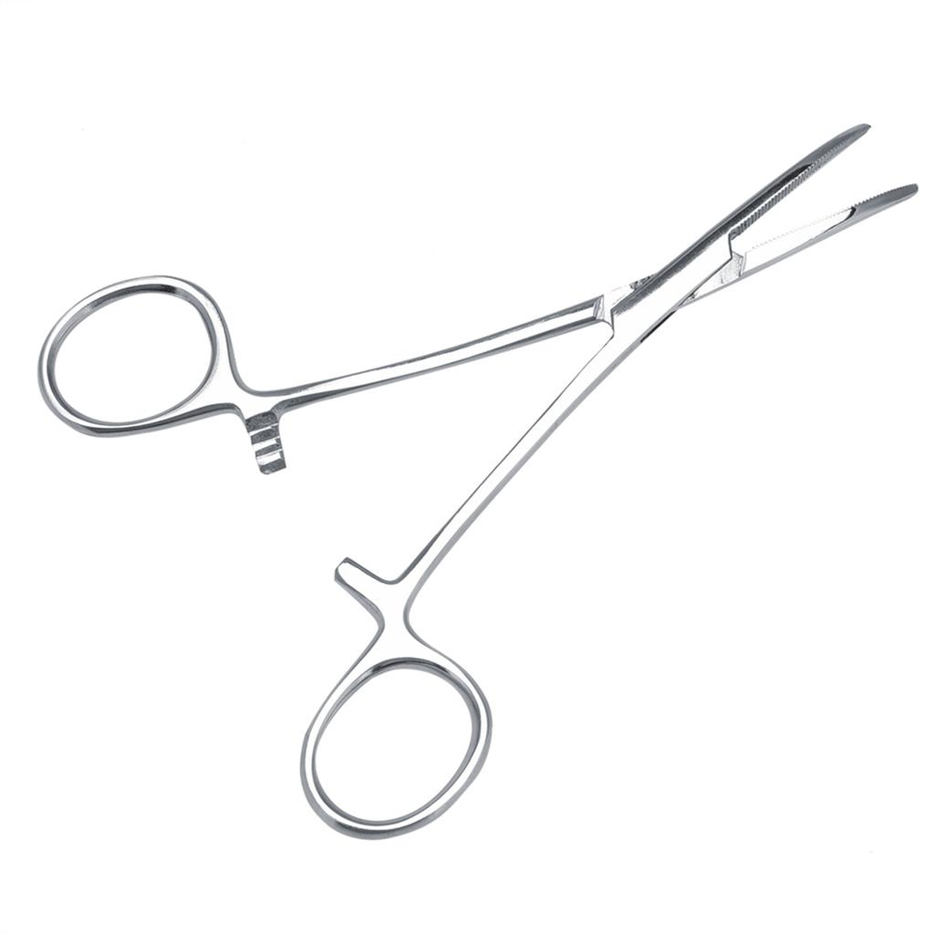 Pince à épiler en acier inoxydable pour animaux de compagnie, pince de nettoyage à pointe incurvée pour oreilles de chien et de chat