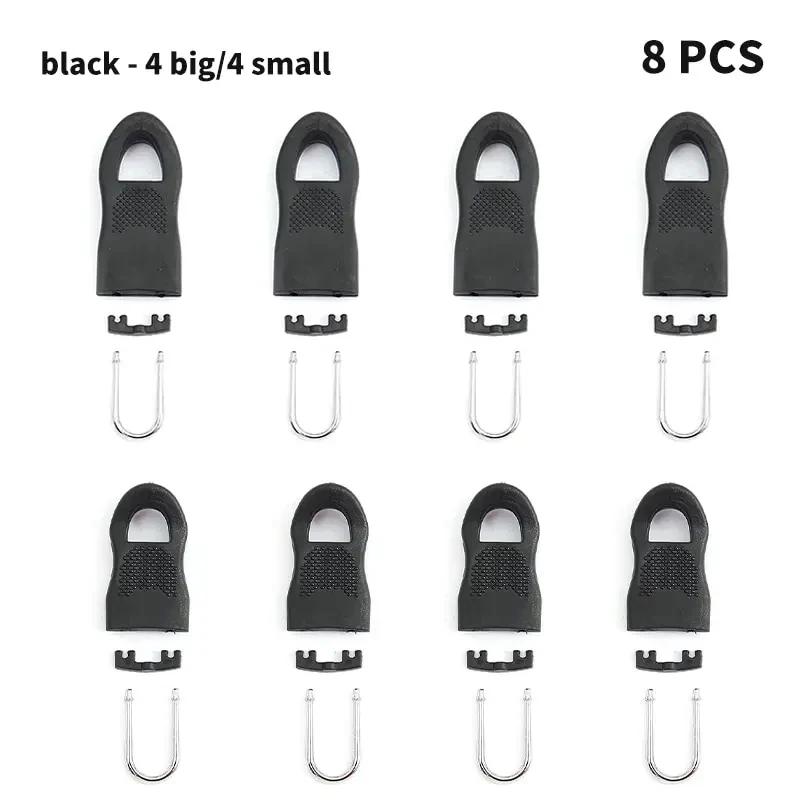 8pcs Replacement Zipper Head Tool-free Removable Zipper Puller for Luggage Schoolbag End Fit Rope Tag Clothing Zip Fixer Broken