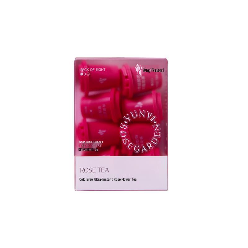 Съедобный лиофилизированный порошок розы Yunyi - Портативная упаковка чая из темных красных роз быстрого растворения