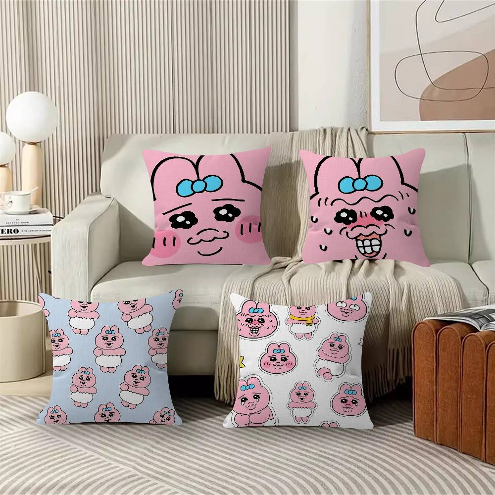 Kawaii OOpanchu Usagi Personalized Pillow Cover Kids Bedroom Wild Party Decor Pillowcase Kid Birthday Shower Gift